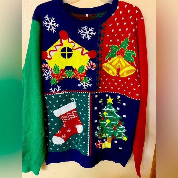 Sweaters - Womens Crewneck Christmas Sweater Ugly sweater Holiday Festive size large